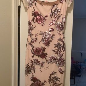 Floral mini dress hits right at knees
